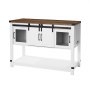 VEVOR Koffiebarkast 120 x 39,8 x 83 cm Boerderijkoffiebarkast met 4-laags opbergruimte, koffiebartafel met schuurdeuren, buffetkast voor woonkamer en entree