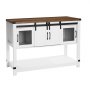 VEVOR Koffiebarkast 120 x 39,8 x 83 cm Boerderijkoffiebarkast met 4-laags opbergruimte, koffiebartafel met schuurdeuren, buffetkast voor woonkamer en entree