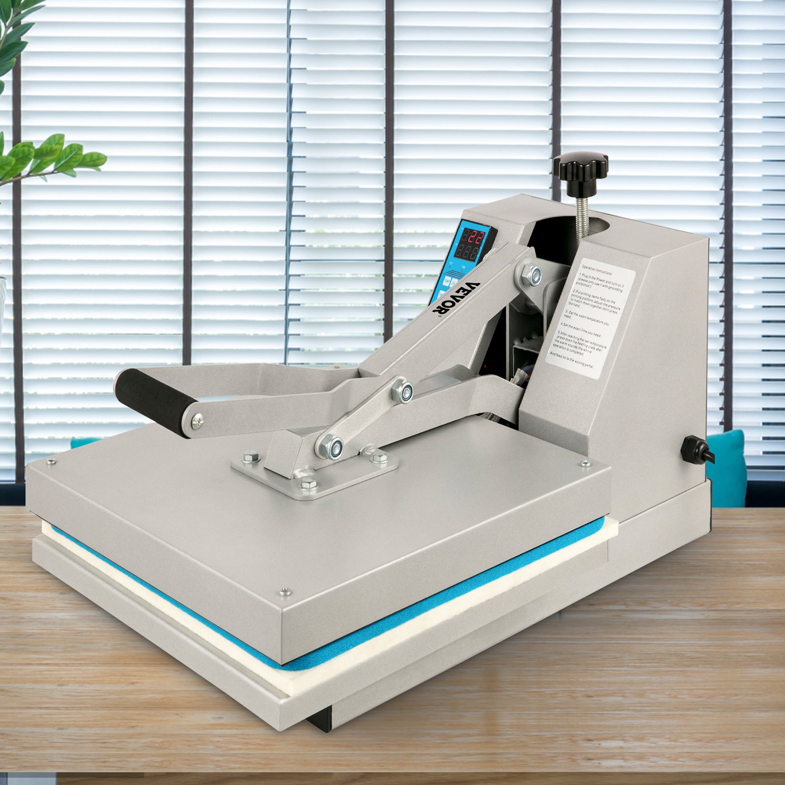 Vevor T-shirt-hitteper Machine Warmteoverdracht Textiel Sublimatie Pers 38x38 Cm