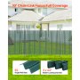 VEVOR Bottom Locking Privacy Slats, Single-Wall Vertical Bottom-Locking Slats for Chain-Link Fence, High-Density HDPE Chain Link Slats Ideally Fit 5' High Fence for Garden, Farm, Sports Field(Green)