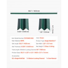 VEVOR Kettingschakelhek Privacy Scherm Latten Enkele Wand 1435mm