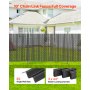 VEVOR Bottom Locking Privacy Slats, Single-Wall Vertical Bottom-Locking Slats for Chain-Link Fence, High-Density HDPE Chain Link Slats Ideally Fit 6' High Fence for Garden, Farm, Sports Field(Black)