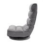 VEVOR Swivel Floor Gaming Chair, 360-Degree Rotating Floor Chair with 4 Adjustable Position Folding Backrest and Lumbar Support, Folding Video Reclining Sofa for Watching TV Reading Playing Game, Gray