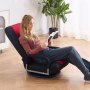 VEVOR Draaibare vloergamestoel met armleuningen (360° draaibaar) Vloerbank met 6 verstelbare standen, rugleuning en lendensteun, Video-relaxfauteuil voor tv kijken en lezen, Rood/Zwart