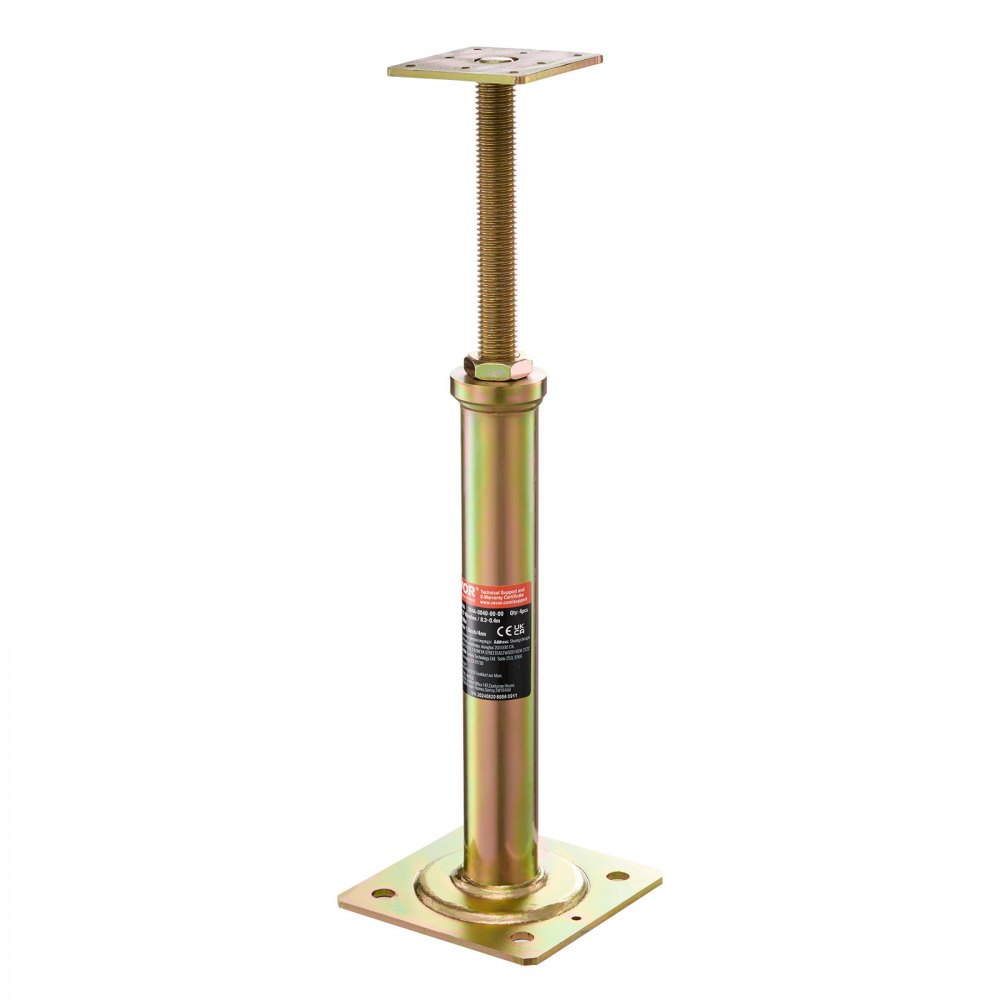 VEVOR 4-pack zware vloerkrikken, hoogtebereik van 11,6 tot 16,0 inch, maximale laadcapaciteit per eenheid: 2200 lbs, verstelbare steunbalk voor nivellering, gegalvaniseerde telescopische vloerkrik voor tijdelijke ondersteuning