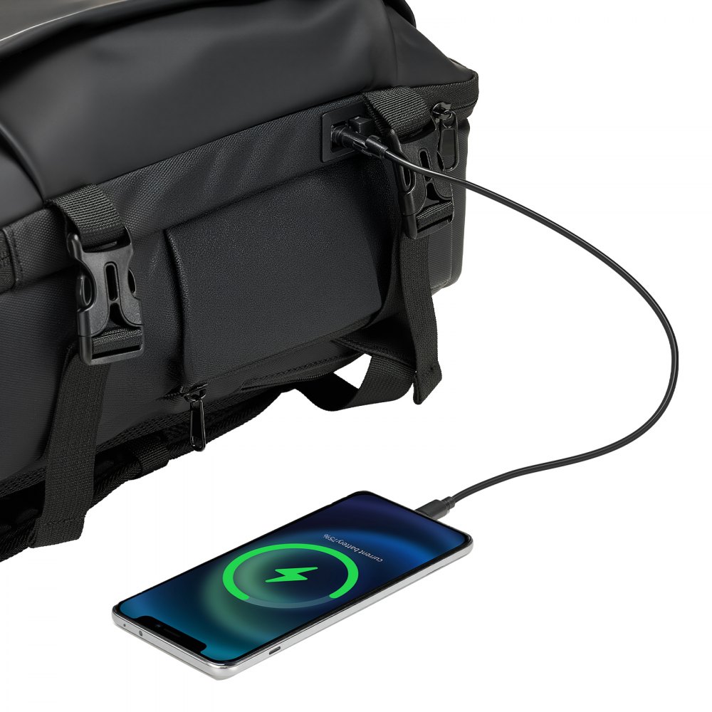 VEVOR Vacuüm Reisrugzak, 35 L, Vacuüm Compressie Reisrugzak met Luchtpomp, Meerdere Zakken en Compartimenten, Waterbestendige Handbagage, Casual Tas voor Persoonlijke Spullen, Zwart