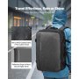 VEVOR Vacuum Travel Backpack, 65L, Expandable Vacuum Seal Compression Travel Backpack with Pump, with TSA-Approved Lock, Airback Vacpack, Water-Resistant Carry-On Suitcase Luggage, for Business, Gray