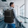 VEVOR vacuüm reisrugzak, 80 liter, uitbreidbare vacuüm compressie reisrugzak met pomp, TSA-goedgekeurd slot, USB-oplaadpoort, waterdichte handbagage, voor zakelijk gebruik, zwart