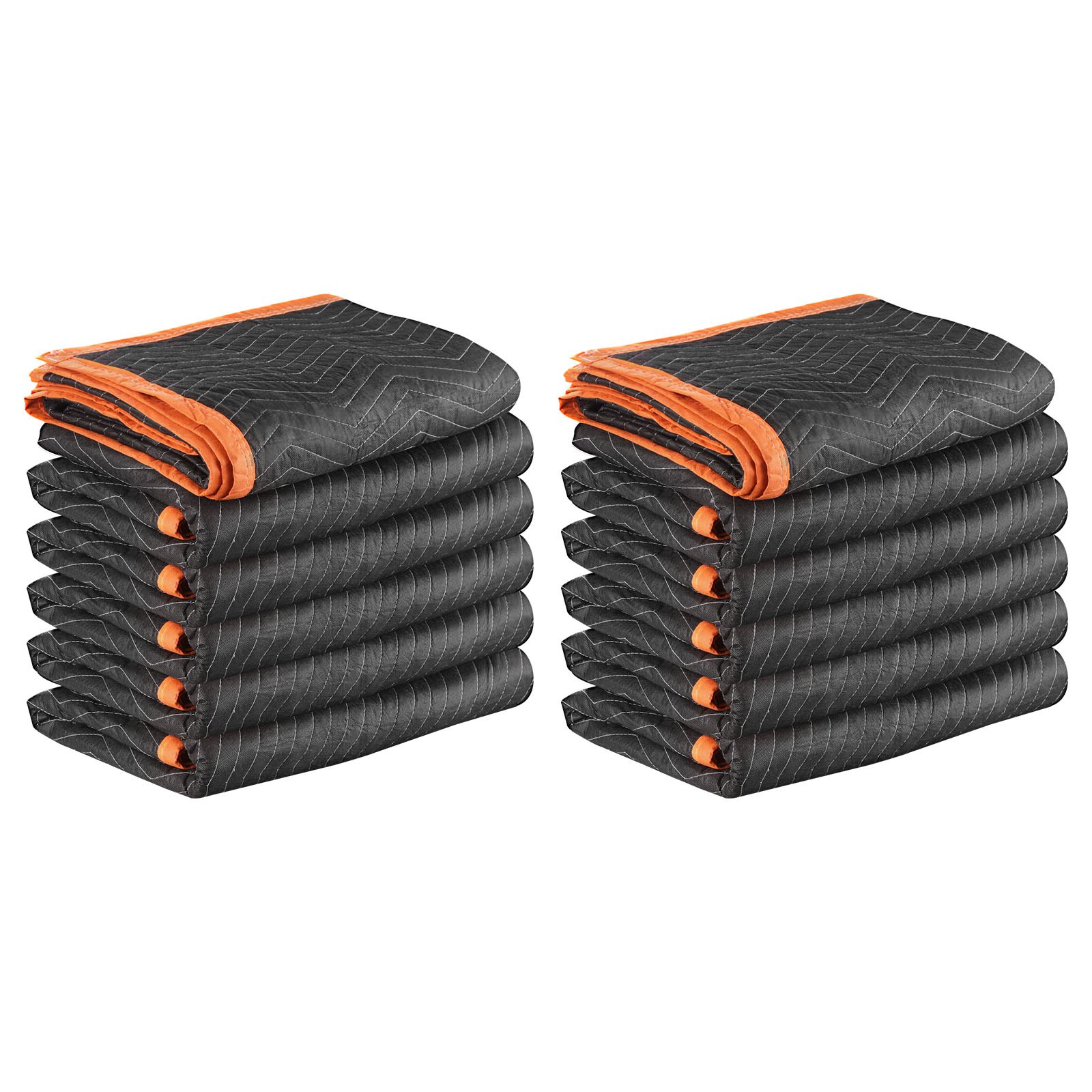 VEVOR verhuisdekens, 12 stuks, 1829 x 1016 mm, inpakdeken met katoenen vulling, meubeldeken, opbergdeken met gevoerde non-woven stof, voor verzending, inpakken en beschermen van meubels