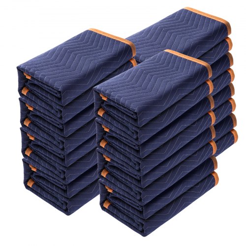 VEVOR 12x verhuisdekens 2032x1829mm meubeldekens non-woven stof + gerecycled katoen opbergdekens verhuisverpakkingsdekens transportdekens meubelverpakkingsdekens verpakkingsdekens ter bescherming van meubels