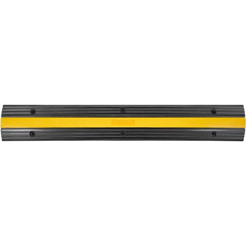 VEVOR Kabelbeschermer Helling, 4 Pakketten 1 Kanalen Verkeersdrempel, Rubber Modulaire Verkeersdrempel Nominaal 18000 LBS Laden, Beschermende Draadkoord Helling Oprit Verkeersdrempels Kabelbescherme