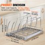 VEVOR Adjustable Dish Drainer Dish Drying Utensil Holder, 10.5" x 21" Kitchen Cabinet Dish Drainer Ideal for Storing Pots, Pans, Cutting Boards