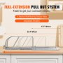 VEVOR Adjustable Dish Drainer Dish Drying Utensil Holder, 10.5" x 21" Kitchen Cabinet Dish Drainer Ideal for Storing Pots, Pans, Cutting Boards