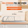 VEVOR Adjustable Dish Drainer Dish Drying Utensil Holder, 12.5" x 21" Kitchen Cabinet Dish Drainer Ideal for Storing Pots, Pans, Cutting Boards