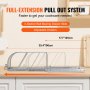 VEVOR Pan and Pot Rack, Expandable Pull Out Under Cabinet Organizer, Cookie Sheet Baking Pans tray Organization, Adjustable Wire Dividers, Steel Lid Holder for Kitchen Cabinet & Pantry Storage,