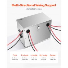 VEVOR Accubox Groep 24/31 RVS Behuizing voor Auto's Trolling Motoren