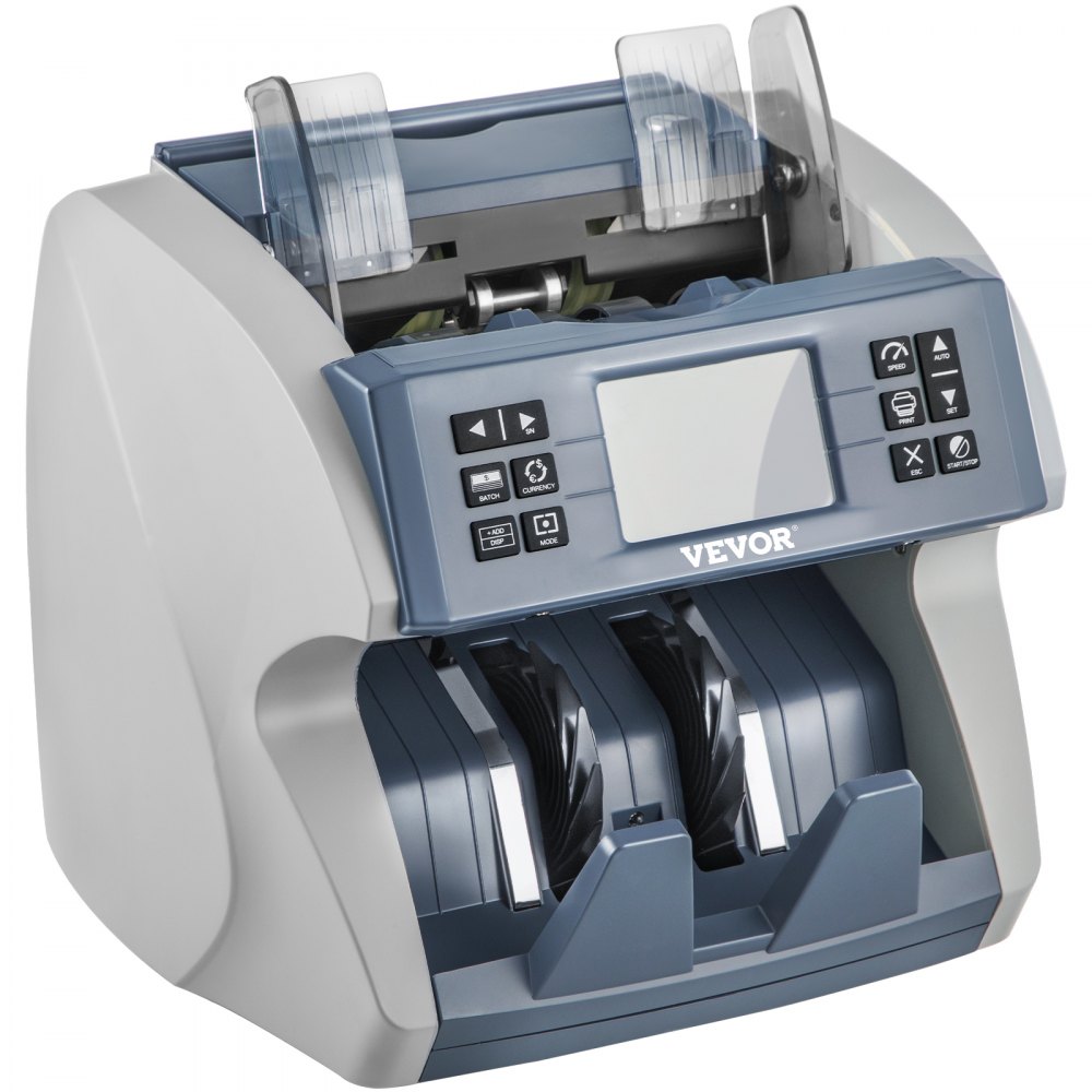 VEVOR Money Machine, Mixed Denominations Money Counter, 5 Counterfeit Detection Small Bill Counter, Multiple Working Modes Cash Machine, 800/1000/1200/1500pcs/min Note Counting Machine for Bank
