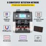 VEVOR Money Counter Machine, 2-Pocket Mixed Denomination Bill Counter with UV, MG, MT, IR, DB and 2 CIS Counterfeit Detections, Cash Counting Machine with Reject Pocket & External Display for Bank