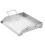 VEVOR Grillplaat Grillpan van roestvrij staal Universele rechthoekige plaat (448 x 370 mm) met vlakke bovenkant, gasgrillplaat voor BBQ Grill Teppanyaki, kookgerei voor gezinnen met handvat