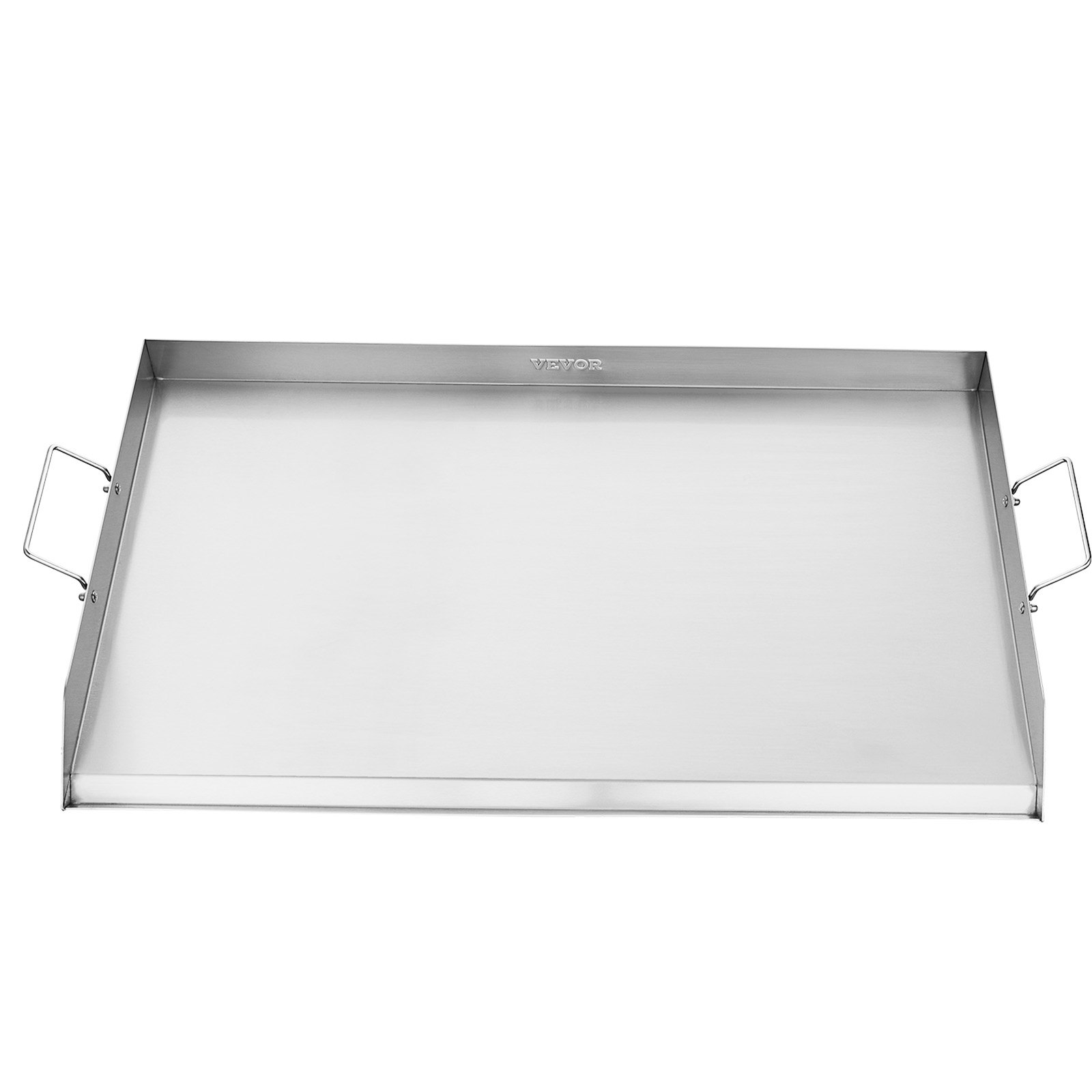 VEVOR Grillplaat Grillpan RVS Universele Rechthoekige Plaat (910 x 525 mm) met Platte Bovenkant, Gasgrillplaat voor BBQ Grill Teppanyaki, Draagbare Familie Kookgerei met Handvat