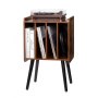 VEVOR Record Player Stand, 2 Tiers Turntable Stand with 4 Cabinets, Holds up to 100 Albums, Wooden Vinyl Record Storage Cabinet with Display Shelf for Bedroom, Living Room, Brown