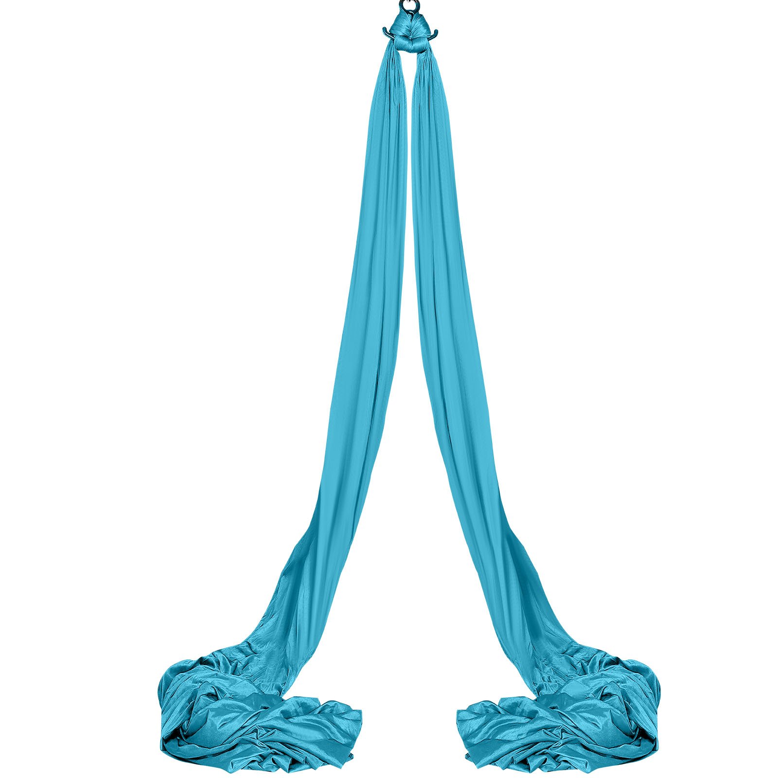 VEVOR Aerial Yoga Hangmatset 10 x 2,8 m, Blauwe Aerial Yoga Schommel Air Flying, Indoor Aerial Yoga Hangmat Schommel, Max. Draagvermogen 1000 kg, incl. Yogasokken & Stalen Karabijnhaak & Aluminium Draaibare