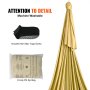 VEVOR Aerial Yoga Hammock & Swing, 4.4 Yards, Aerial Yoga Starter Kit with 100gsm Nylon Fabric, Full Rigging Hardware & Easy Set-up Guide, Antigravity Flying for All Levels Fitness Bodybuilding, Gold