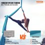 VEVOR Aerial Yoga hangmatset 5 x 2,8 m, blauw Aerial Yoga Swing Air Fly, Yoga Swing hangmatschommel 1000 kg max. draagvermogen, inclusief yogasokken en stalen karabijnhaak, anti-zwaartekrachtoefeningen