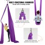 VEVOR aerial yoga hammock used for aerial silk and swing, featuring swivel joint and carabiners.