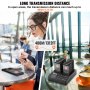 VEVOR Restaurant Pager System, 400m Wireless Queue Signal, Beeper to Answer Guest Calls with Vibration and Flashing, 20 Pagers for Food Truck, Church, Kindergarten