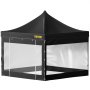 VEVOR Gazebo Opvouwbaar 3x3m Opvouwbaar Gazebo 240g PVC Gecoat Polyester Pop-Up Gazebo 1,95-2,13m Verstelbare Feesttent Tuintent Strandtent voor Bruiloften of Andere Commerciële Activiteiten