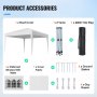 VEVOR Pop Up Canopy, 10 x 10 FT Instant Canopy Portable Gazebo with 3 Sidewalls & 2 Ventilated Windows, Height Adjustable Pop-Up Outdoor Shelter Tent for Events, Patio, Backyard, Party, Parking