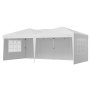 VEVOR Gazebo, 5,9 x 2,96 x 2,65 m, Partytent, Tuintent met Zijwanden en Geventileerde Ramen, 3 Hoogte-instellingen, Zonwering voor Buitenevenementen, Wit