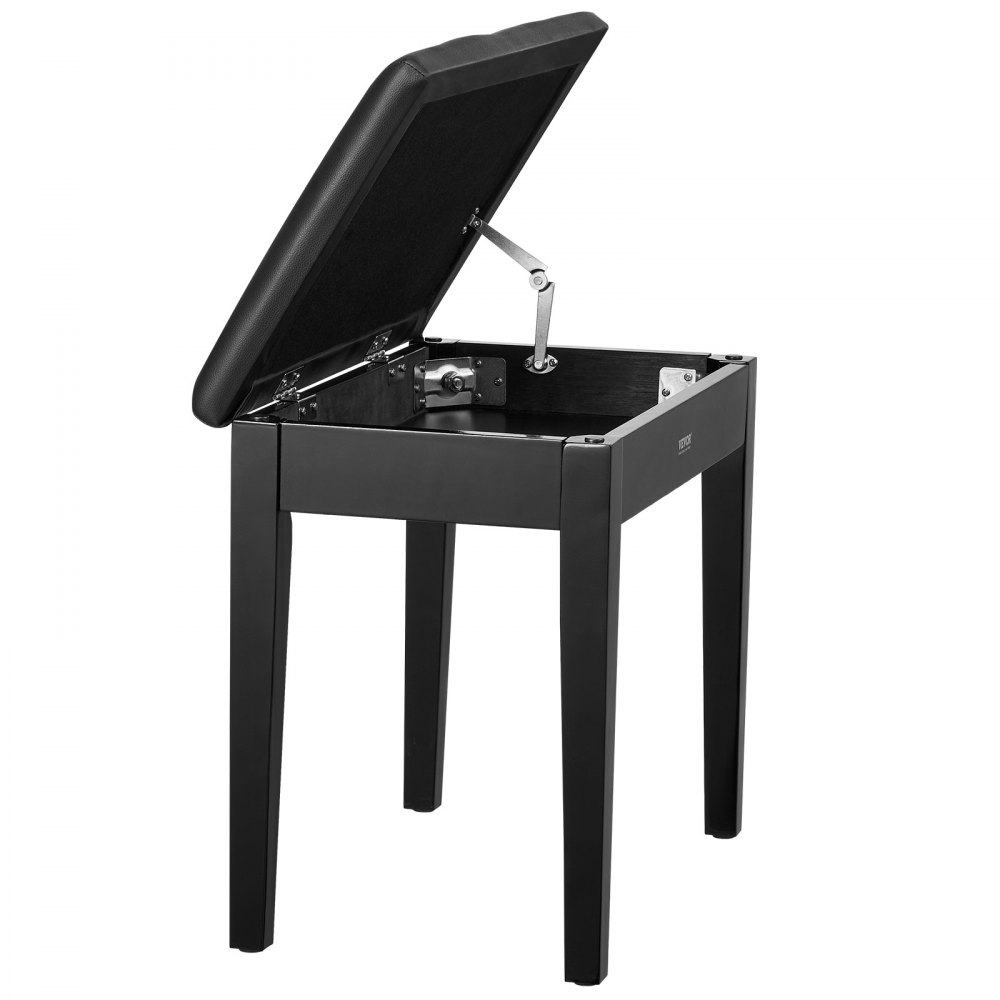 VEVOR Pianokruk 560 x 350 x 485 mm, Pianobank, Keyboard Pianostoel met Gevoerd Kussen, Opbergvak voor Muziekboeken, Pianobank, Krukzitting, voor Kaptafel, Woonkamer, Slaapkamer