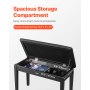 VEVOR Pianokruk 750 x 355 x 490 mm, Pianobank, Pianostoel met hoogwaardige bekleding, Opbergvak voor muziekboeken, Houten pianobank, Krukzitting, Voor kaptafel en woonkamer