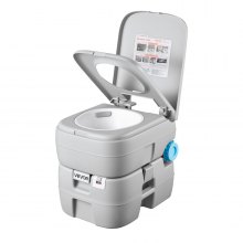 VEVOR draagbaar toilet met verwijderbare afvaltank van 30 liter en 200 spoelingen, campingtoilet, reistoilet met vulniveau-indicator, geschikt voor camperreizen, kamperen, wandelen, boottochten en excursies.