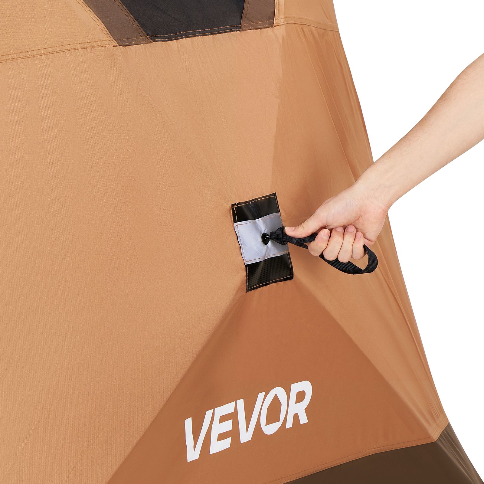 VEVOR Campingtent voor 6 personen, pop-up tent met regenhoes en gaasramen, snel op te zetten in 60 seconden, draagbare tent met draagtas voor gezinskamperen en wandelen, 330x213x204 cm