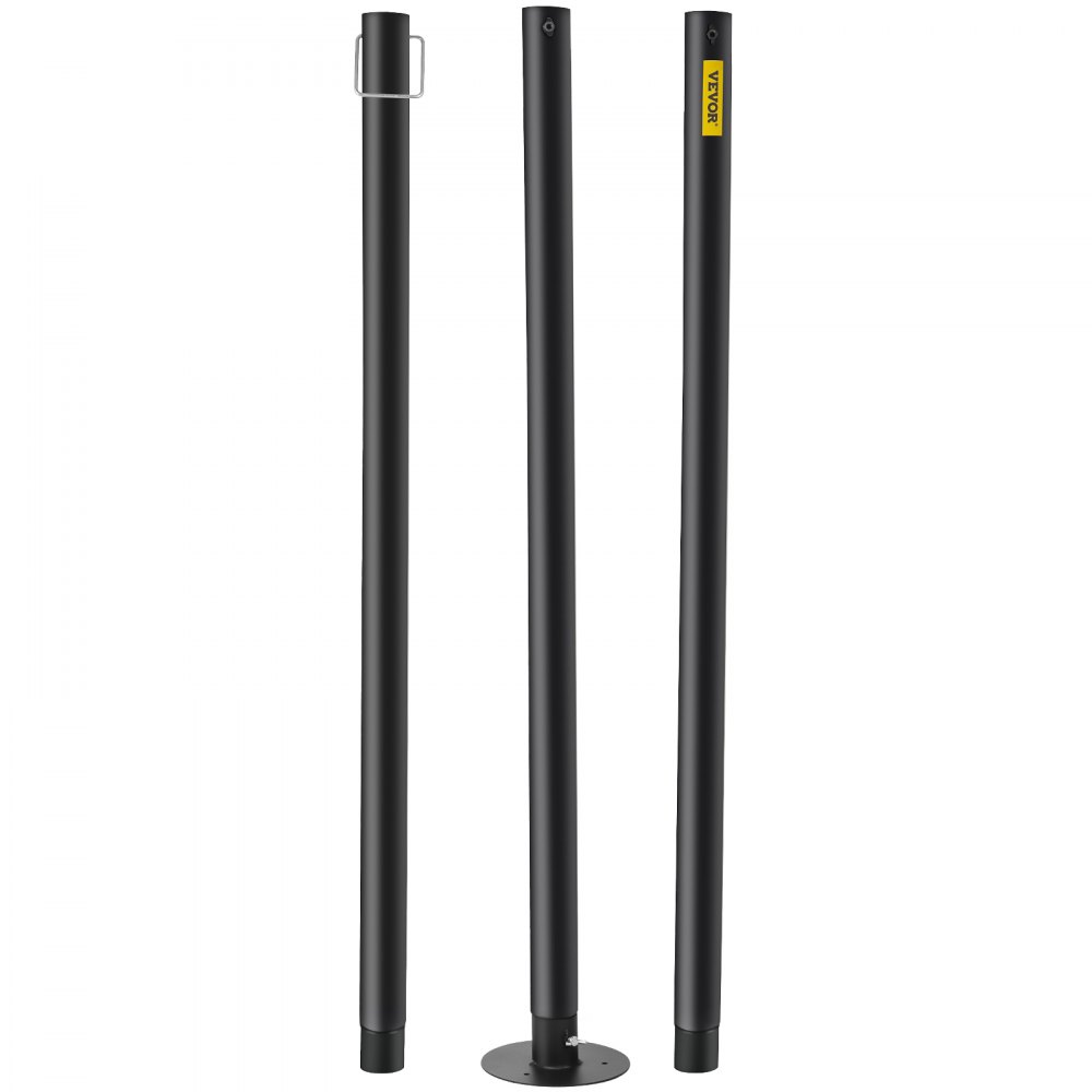 VEVOR set van 4 kerstverlichting paal 20kg draagvermogen kerstverlichting staven 322cm totale lengte kerstverlichting vlaggenmast Q195 staal Voor het ophangen van decoraties zoals kerstverlichting wimpels lantaarns vlaggen