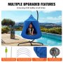 VEVOR hanging cave 150 kg hanging bag children for indoors and outdoors, hammock 110x117cm, sensory rocking chair with LED fairy lights, hanging tent, play tent for children and adults