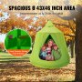 VEVOR Hanging Cave 150 kg Capacity Hanging Tent for Indoor and Outdoor Hanging Bag Sensory Swing Chair with LED String Lights 110 x 117cm Hanging Tent Hanging Chair for Children and Adults Green