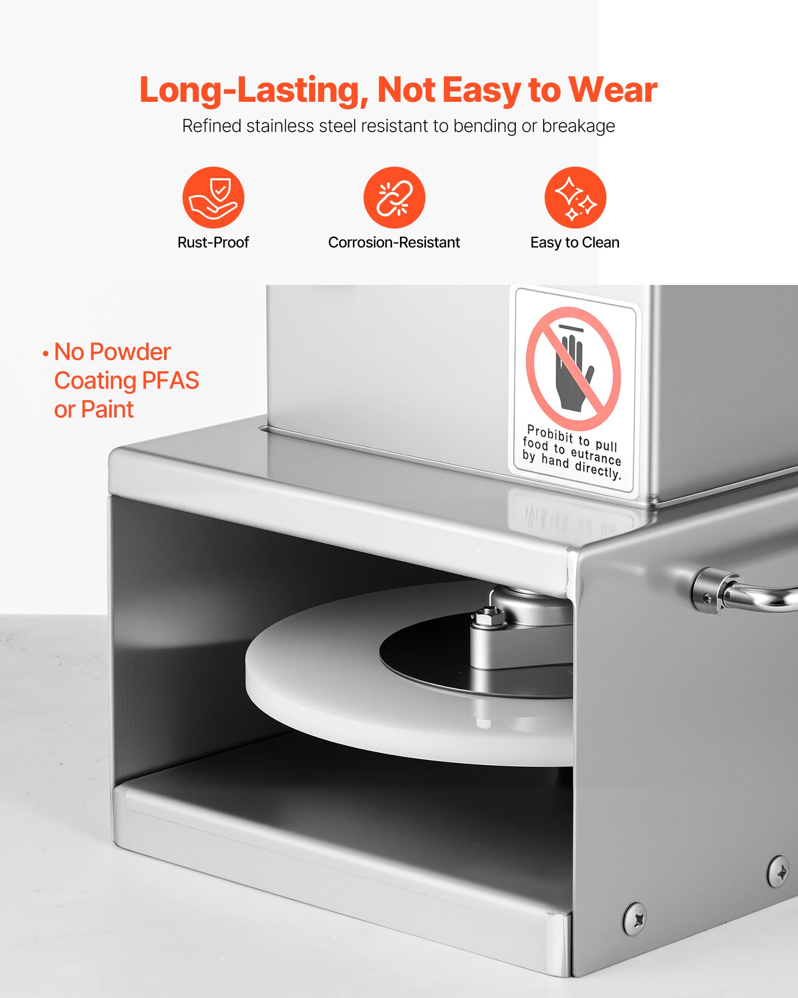 VEVOR Electric Pizza Dough Press Machine, 6 inch Pizza Pastry Press Plate, Stainless Steel Bread Presser, Adjustable Thickness Commercial Forming Machine, with 100 Pcs Parchment Paper