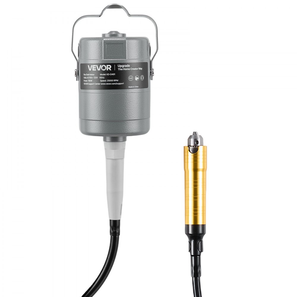 VEVOR elektrische roterende machine, 780 W, 25.000 tpm, flexibele as roterende machine met voetpedaalbediening, hangende freesmachine met 112-delige accessoire set, hogesnelheidsslijpen voor slijpen, polijsten en snijden