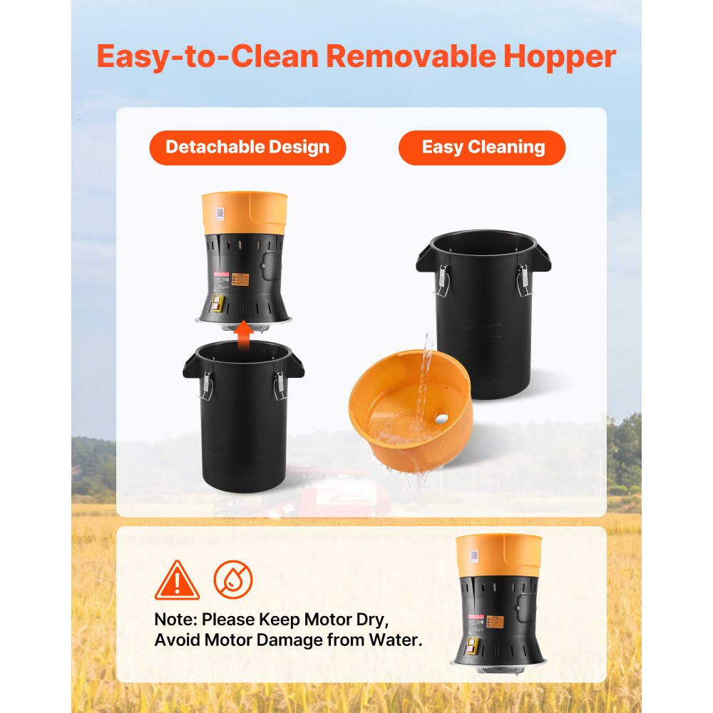 VEVOR elektrische graanmolen 25 liter, specerijenmolen 600 W, specerijenmolen met gegalvaniseerde en scherpe messen, verpulveraar voor droge granen, specerijen, muesli, koffie, maïs 390x320x815 mm