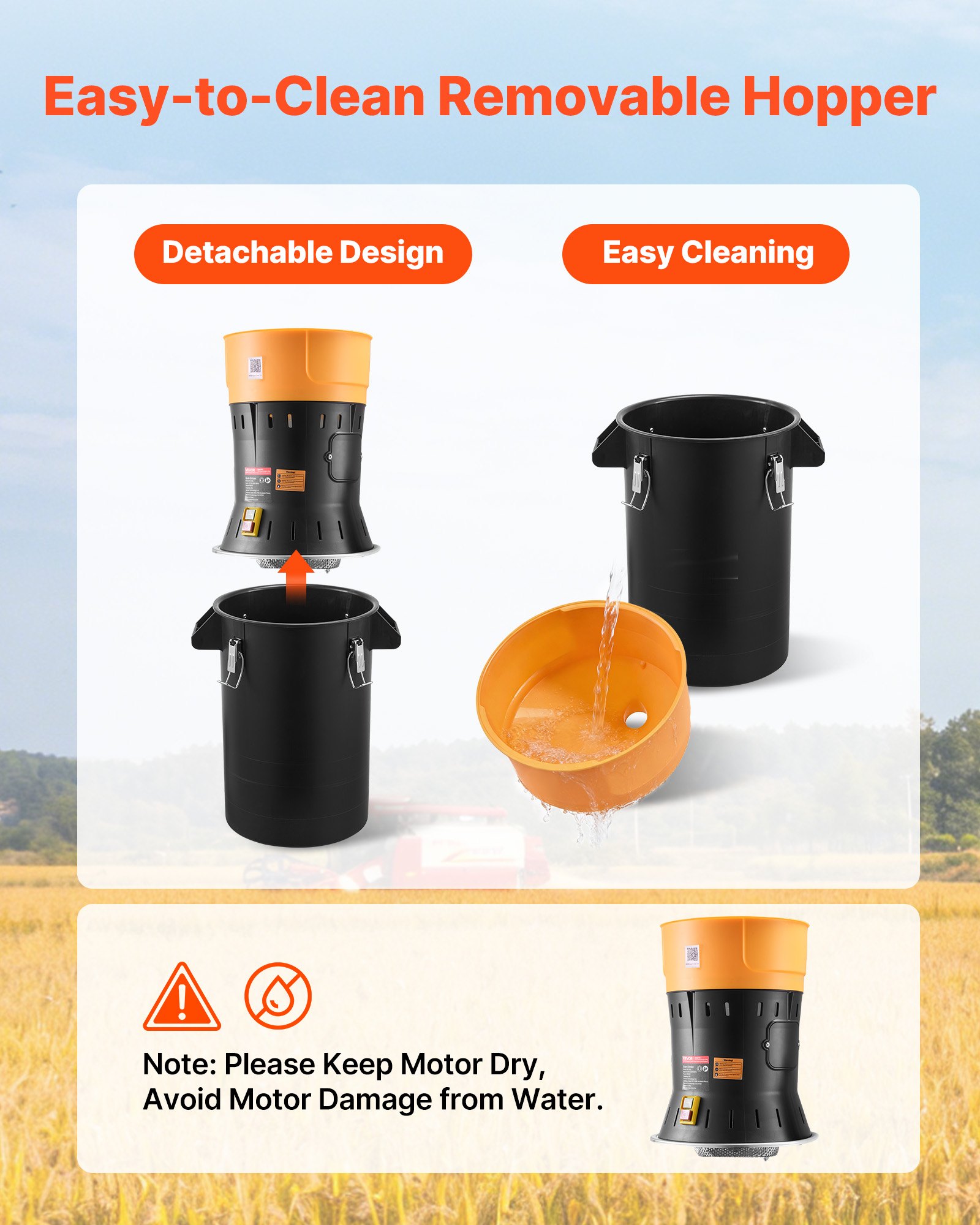 VEVOR Electric Grain Mill Grinder, 600W High Power Commercial Spice Grinder, 25L Pulverizer Powder Machine with Galvanized Sharp Blades, for Dry Grains, Spices, Cereals, Coffee Bean, Corn, and Pepper