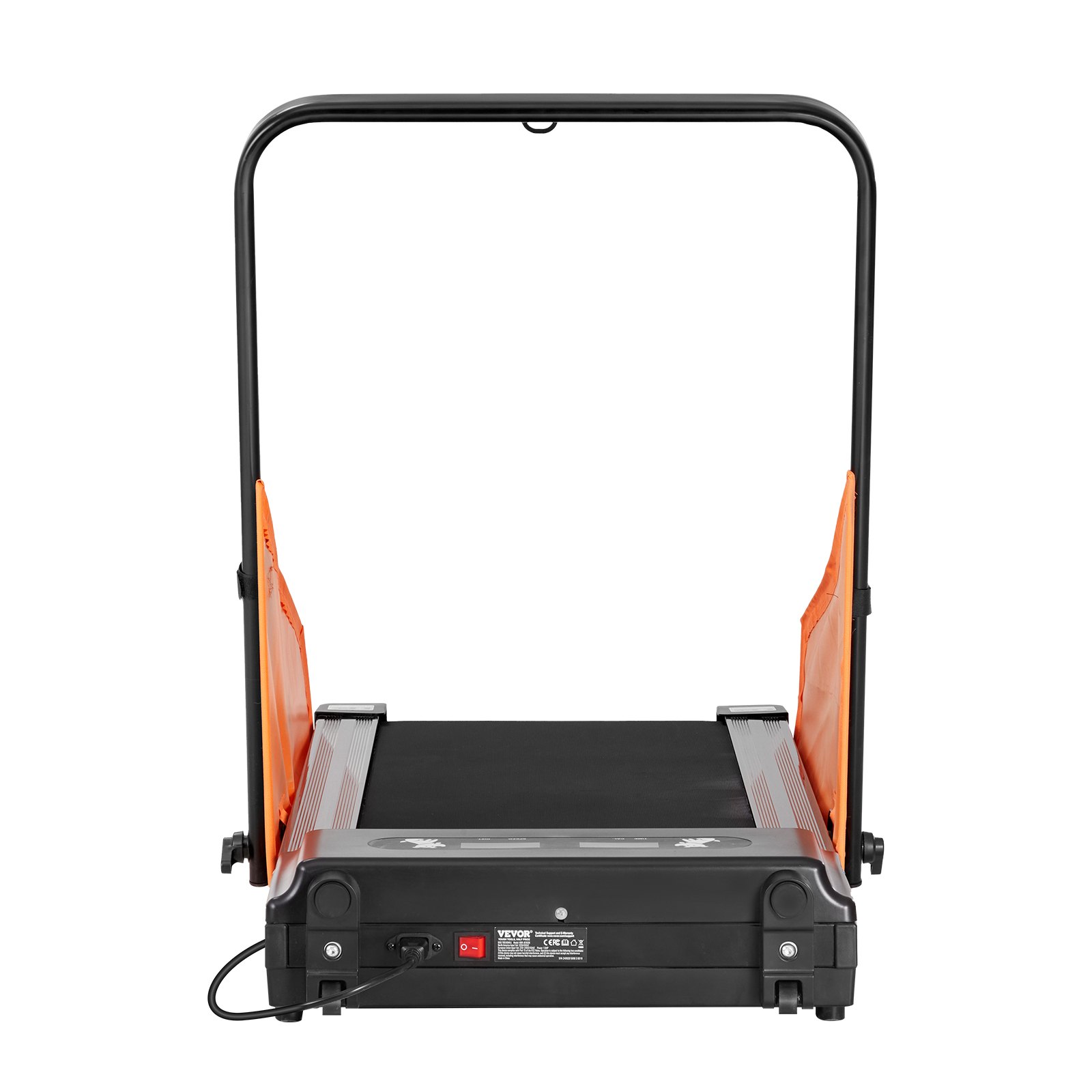 VEVOR Hondenloopband voor middelgrote honden, 90 kg, elektrische hondenuitlaatmachine, loopband voor binnen met lcd-scherm en opvouwbare U-vormige stang, hondenpacer-loopband voor training, 121 x 64 x 80 cm