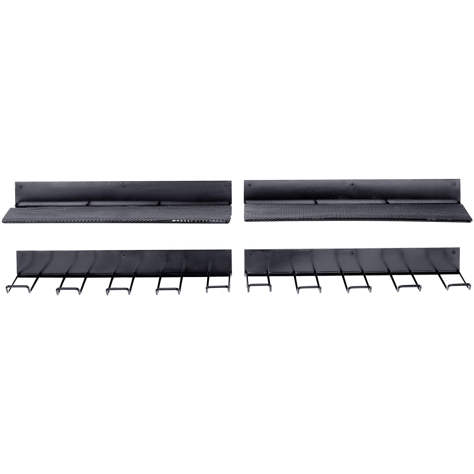 VEVOR Set van 2 Organisatoren voor elektrisch gereedschap 40 kg Draagvermogen Wandmontage Gereedschapshouder Koolstofstalen garage Gereedschapsrek 430 x 194 mm Gereedschapsopslag 2-laags garage Muuropslag