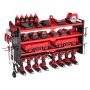 VEVOR Power Tool Organizer Wall Mount, 4-Layer Storage Rack with 8 Drill Holders, Tools Holder and Storage Rack with Side Pegboards, Garage Tool Organizer for Garage, Workbench, and Workshop