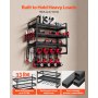 VEVOR Power Tool Organizer Wall Mount, 4-Layer Storage Rack with 4 Drill Holders, Tools Holder and Storage Rack with Screwdriver Holder, Garage Tool Organizer for Garage, Workbench, and Workshop