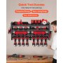 VEVOR Tool Storage Wall Mount, 4-laags opbergrek met 8 boorhouders, gereedschapshouder met schroevendraaierhouder, garagegereedschapsorganizer voor garage, werkbank en werkplaats