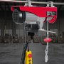 VEVOR elektrische lier, 1200 kg motorlier met 4,2 m bekabelde afstandsbediening, 12 m hefhoogte met enkele kabel, enkele/dubbele lussen, noodstop, hijsgereedschap voor garage, magazijn, fabriek